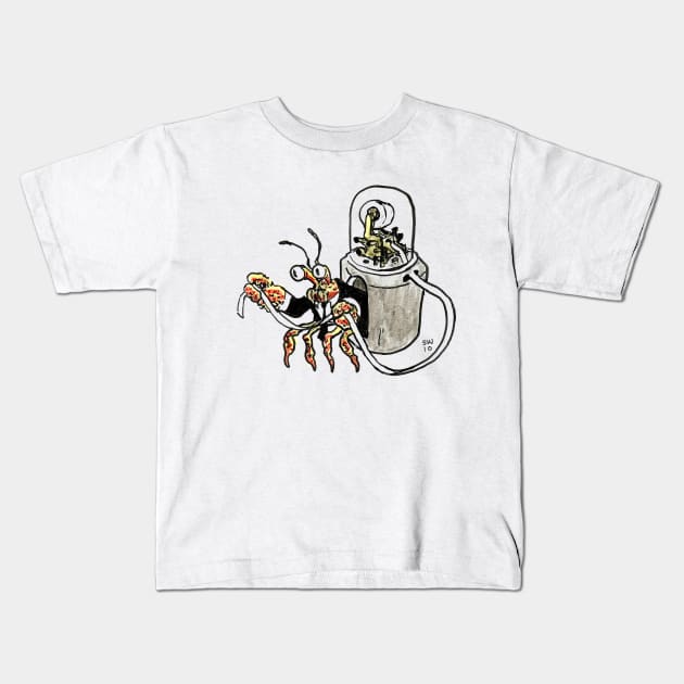 Ticker Hermit Crab Kids T-Shirt by CoolCharacters